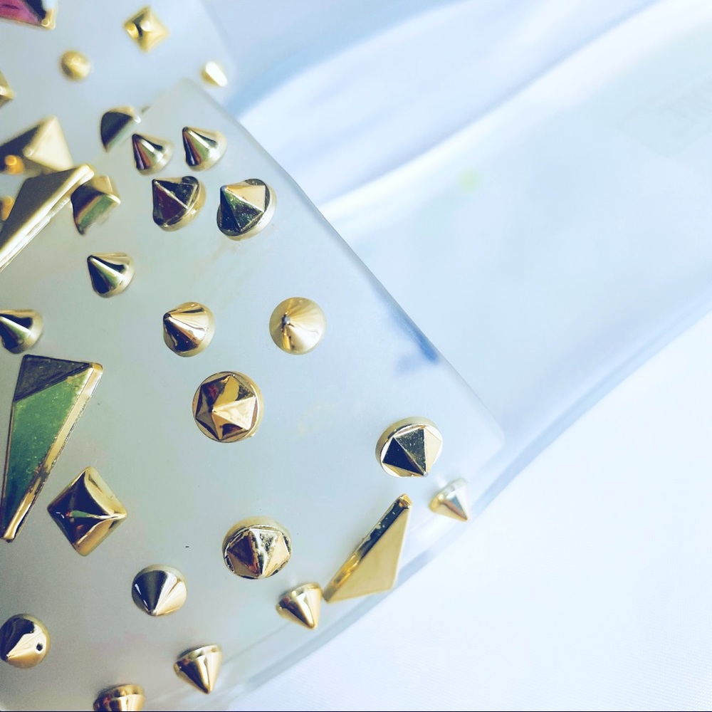 Jelly slide sandal w/ embellished spike trim by Ann More - Picture 8 of 8